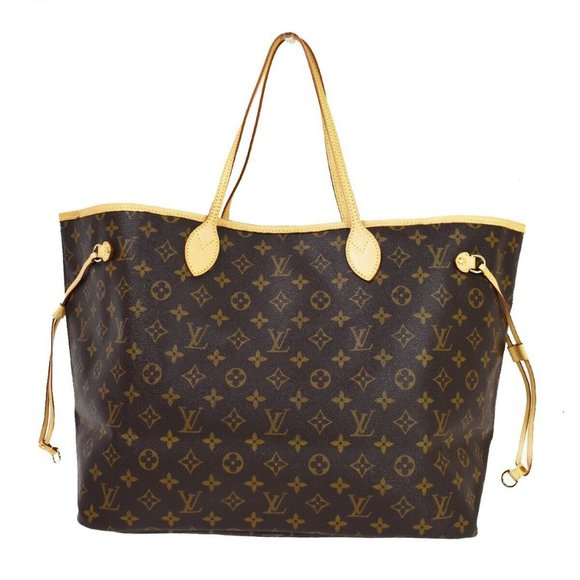 LOUIS VUITTON Neverfull GM Shoulder Tote Bag Monogram Leather - Picture 1 of 16